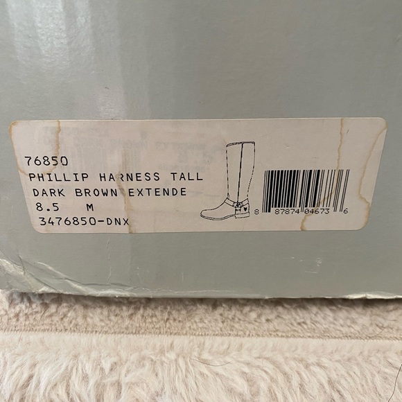 8.5 FRYE Phillip harness tall Dark Brown Extended Calf. Pre-Loved - Picture 9 of 10